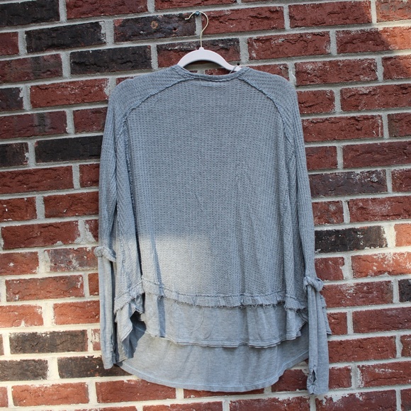 Free People Catalina V-neck thermal Sweatshirt - Picture 4 of 4